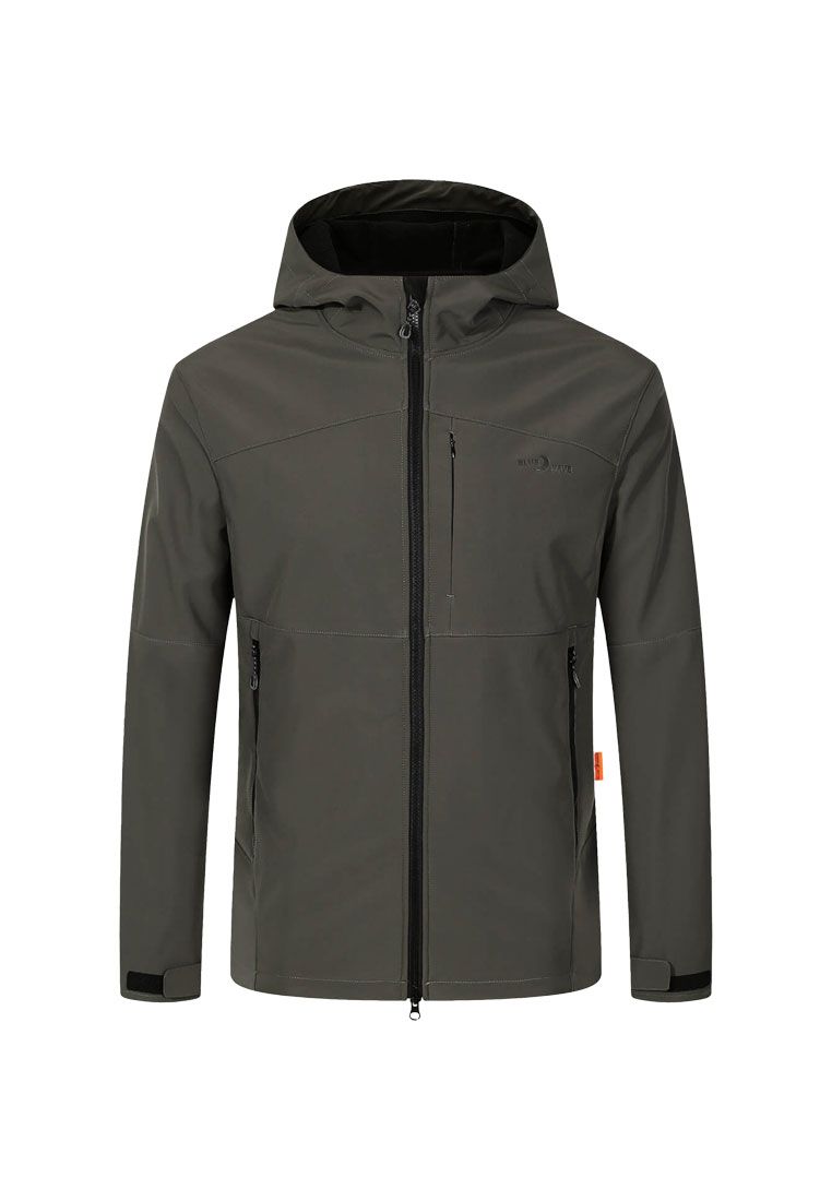 Blue Wave Herren Softshelljacke Mads mit Fleecefutter und angeschnittener Kapuze