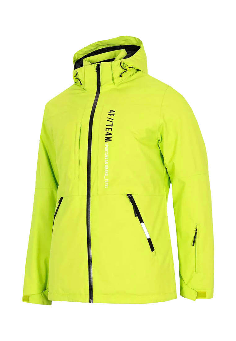 4F Herren Skijacke  neon gelb SLIM FIT H4Z19-KUMN073