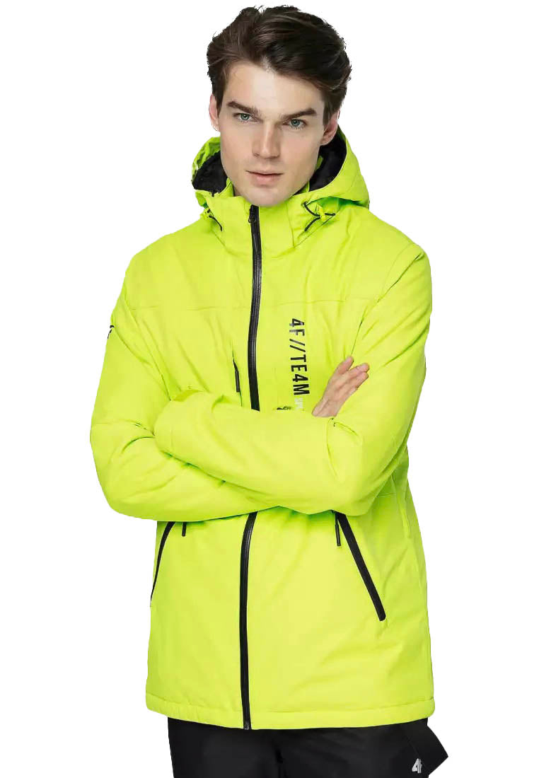 4F Herren Skijacke  neon gelb SLIM FIT H4Z19-KUMN073