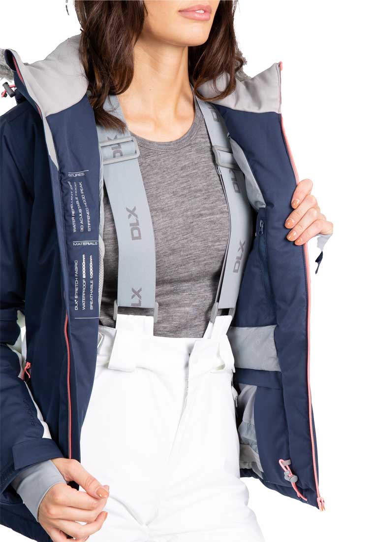 DLX Damen Skijacke SADNRINE mit Kapuze