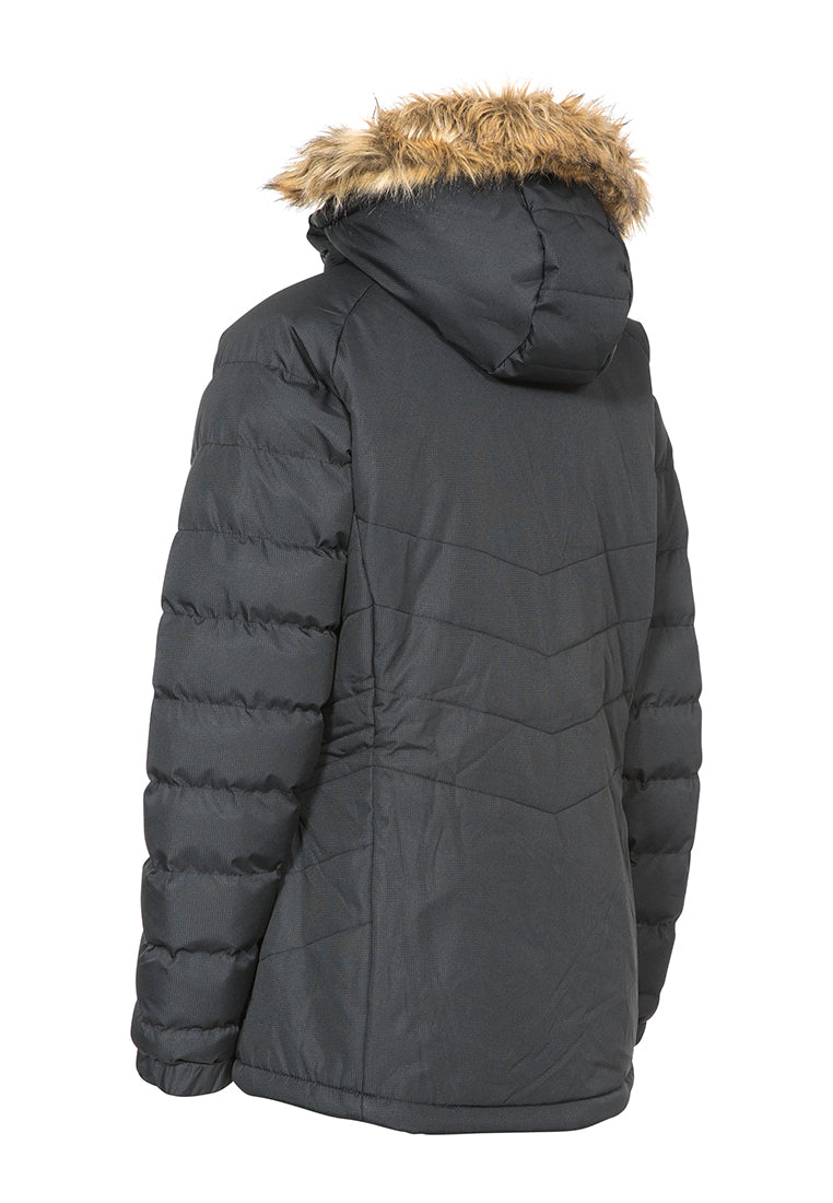 Trespass Damen Isolationsjacke mit Fell-Kapuze NADINA black
