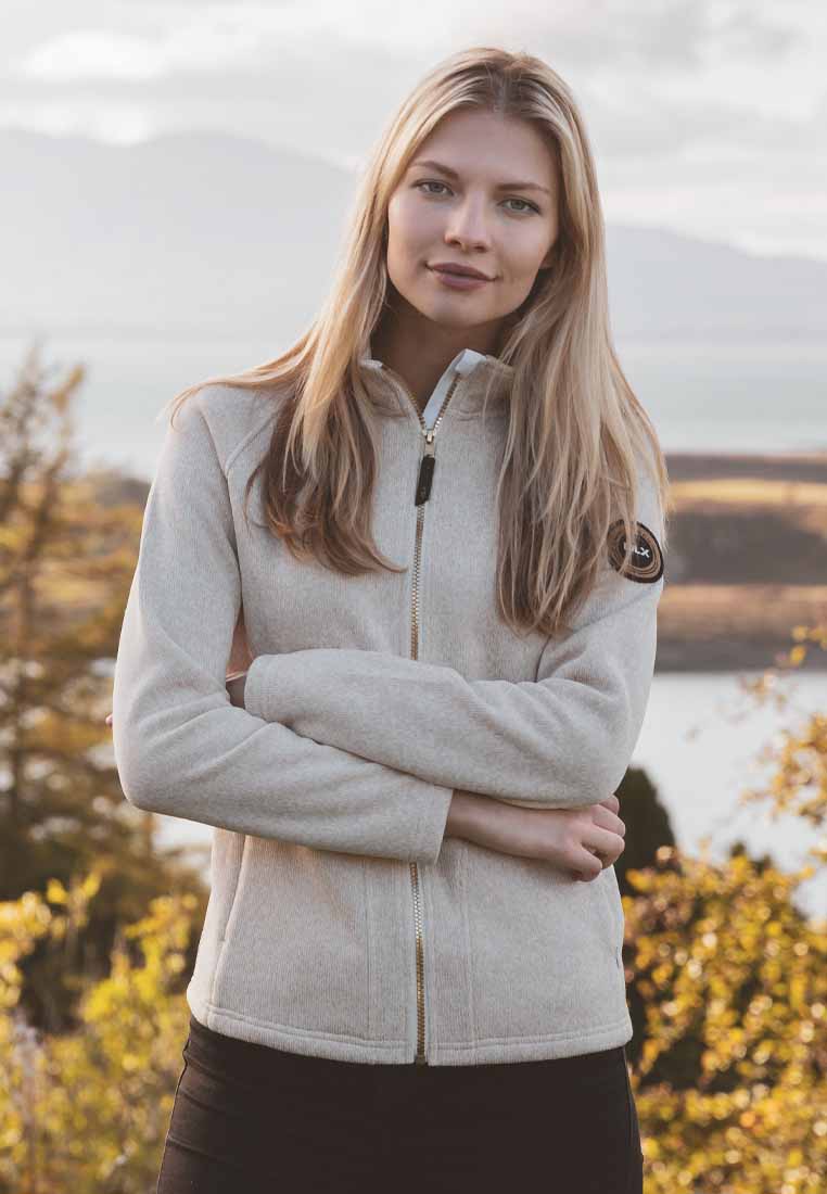 DLX Damen Strickjacke Full Zip Dawn