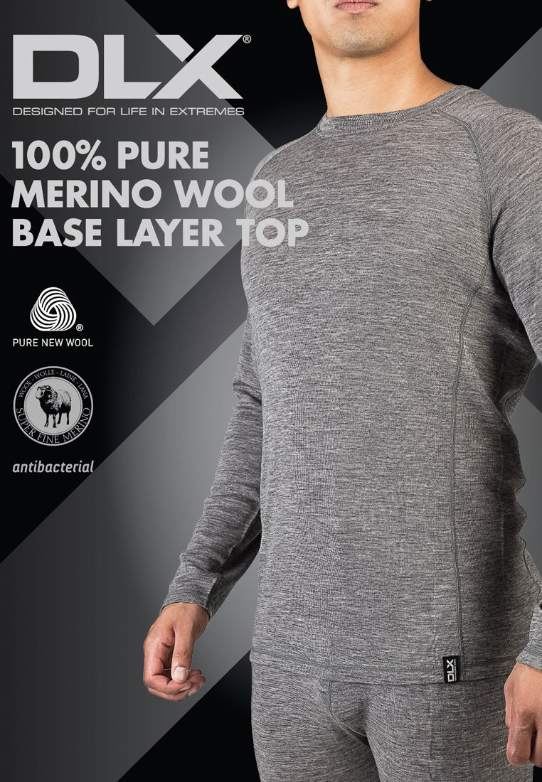 DLX Herren Langarm Funktionsshirt aus Merinowolle WEXLER