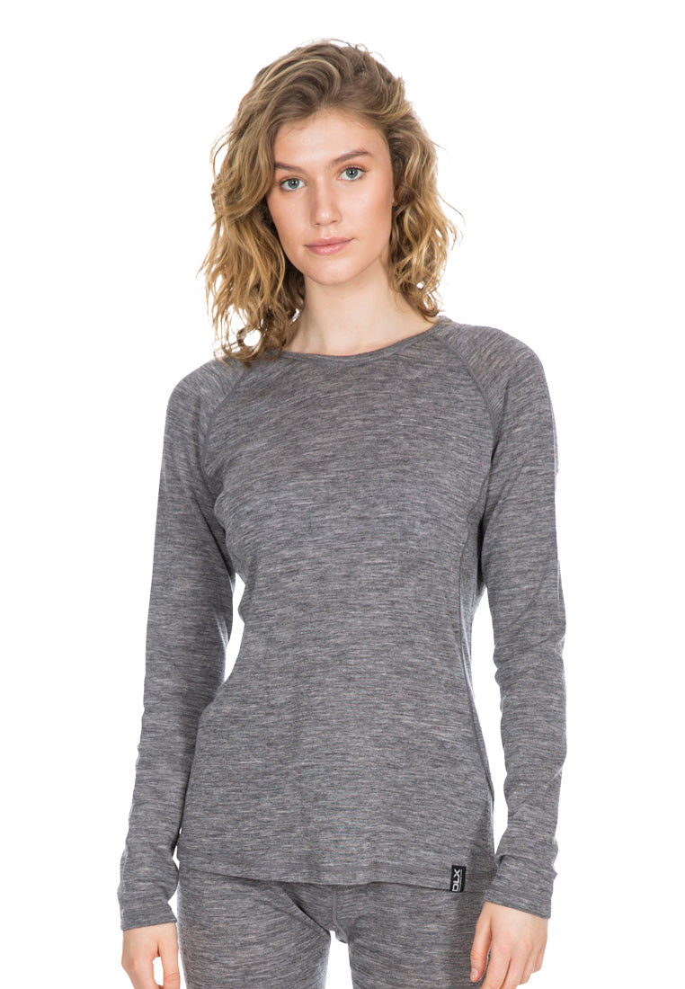 DLX Damen Funktionsoberteil aus 100% Merinowolle