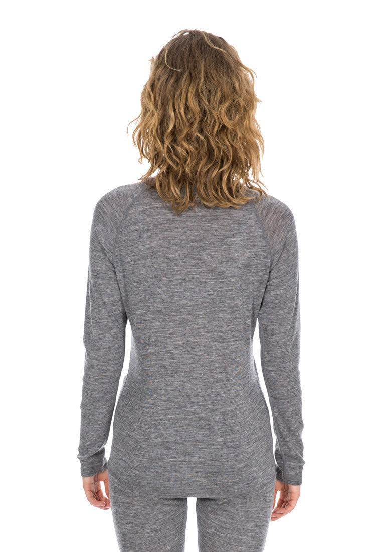 DLX Damen Funktionsoberteil aus 100% Merinowolle