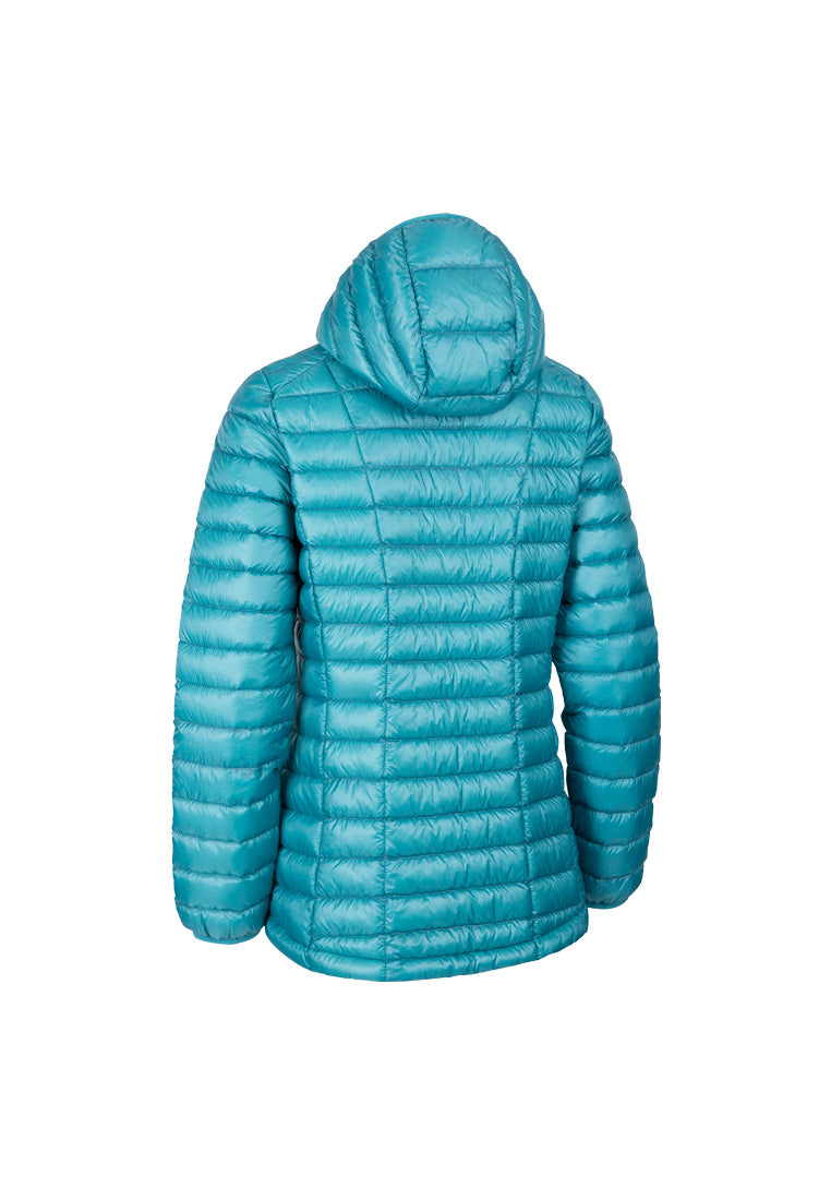 DLX Damen Ultraleichte Isolationsjacke mit Kapuze und Echtdaunenfüllung Galina