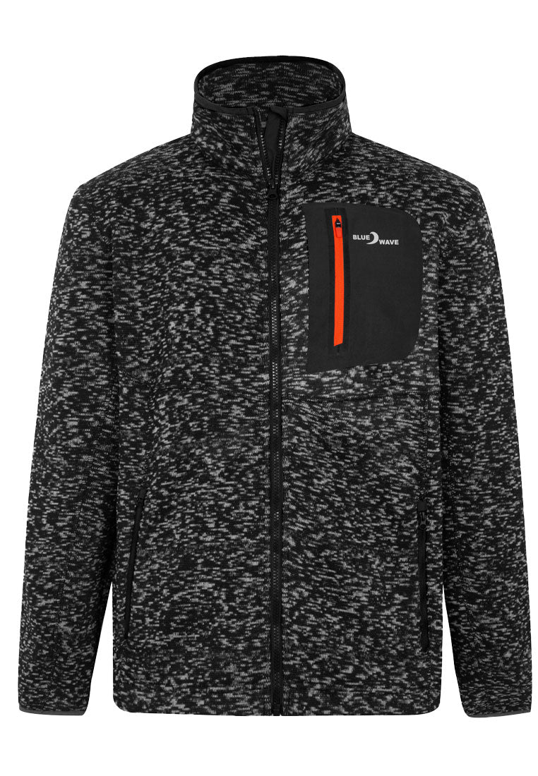 Liam Strickfleecejacke, anthrazit