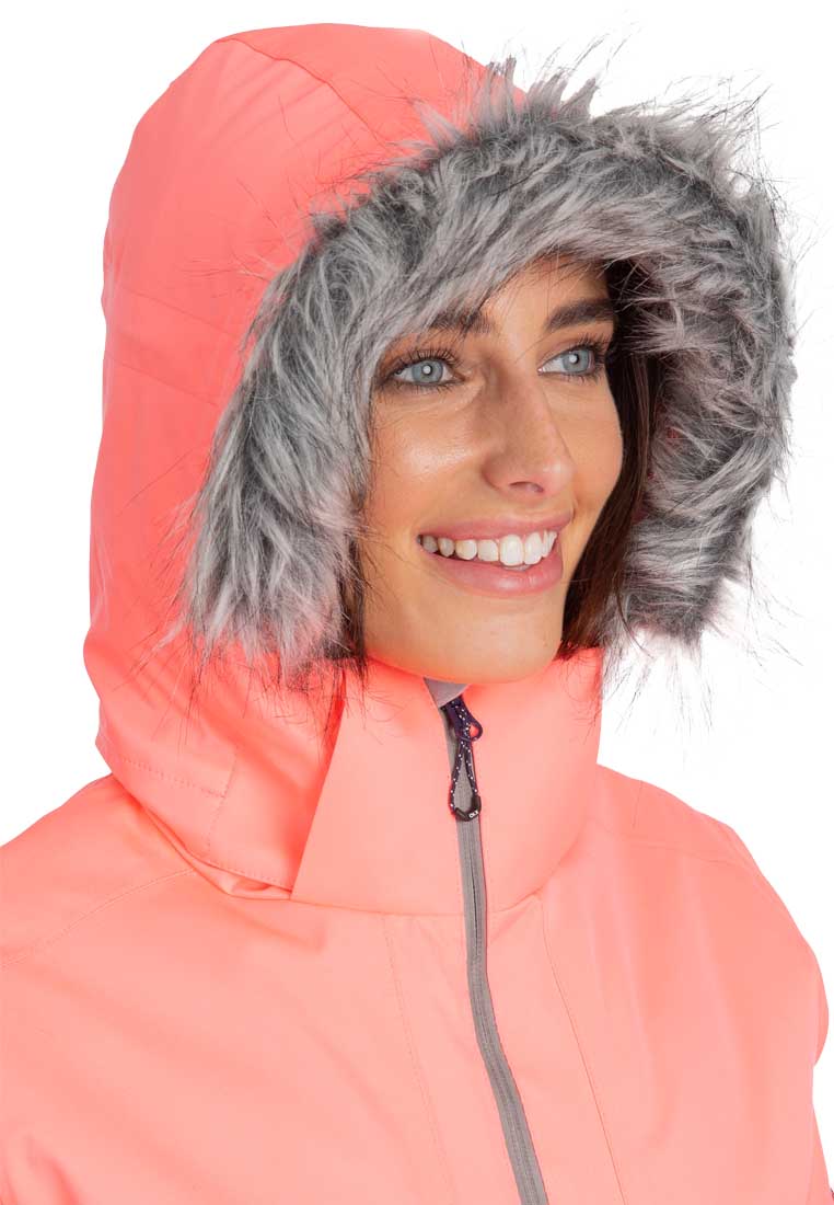 DLX Damen Skijacke SADNRINE mit Kapuze