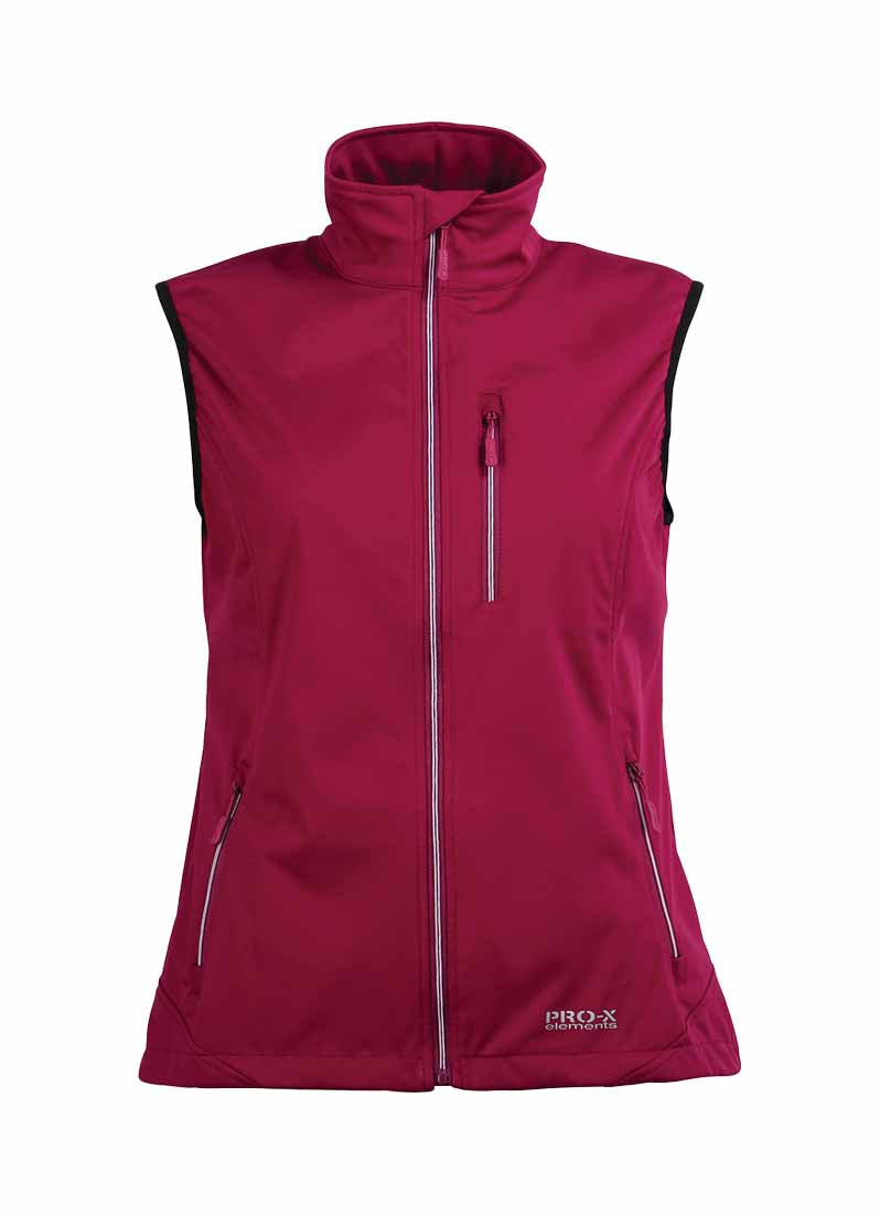 Pro X Elements Damen Softshellweste - berry