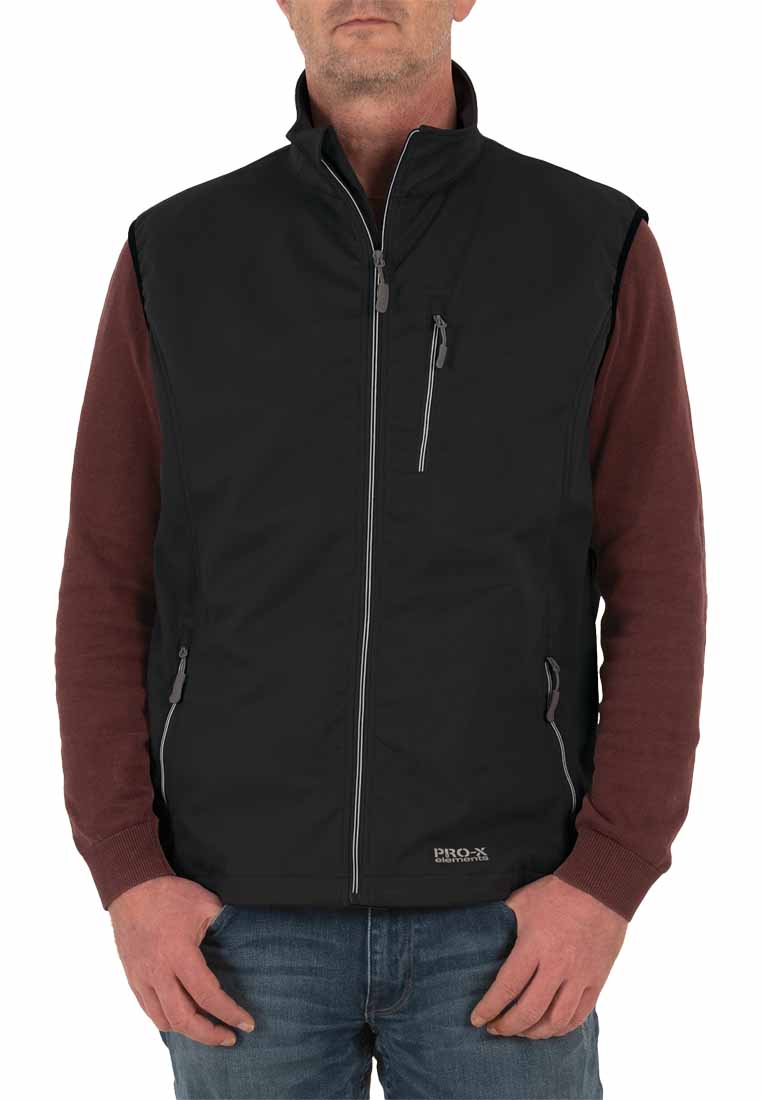 Pro X Herren Softshellweste Mateo 2722  schwarz
